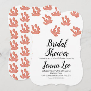 Invitation Illustration moderne du Doodle de Coral Reef