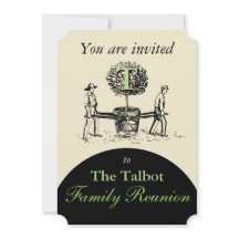 Illustration rétro jardiniers Arbre Famille Réunio