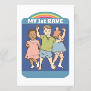 Invitation Illustration Vintage de ma 1re Rave
