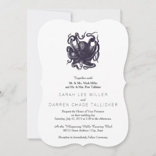 Invitation Illustration Vintage du poulpe