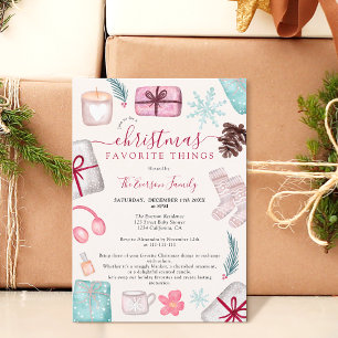 Invitation Illustrations amusantes Noël favoris choses