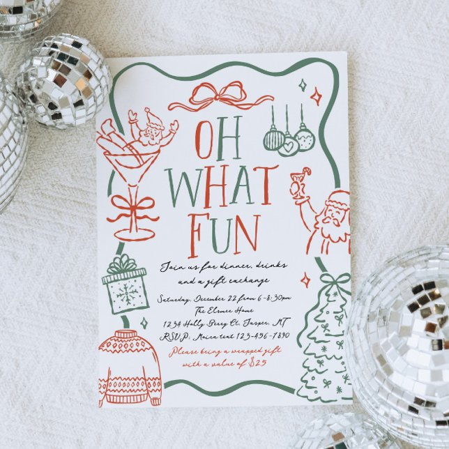 Invitation illustrative de fête de Noël (Créateur téléchargé)