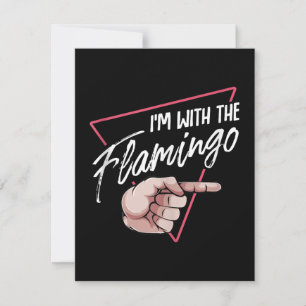 Invitation Im Avec Flamant rose Costume Couple Halloween Corr