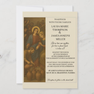 Invitation Image du mariage de Cana, Bible de mariage