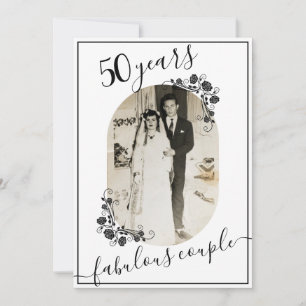 Invitation Image élégante d'anniversaire de mariage pour n'im