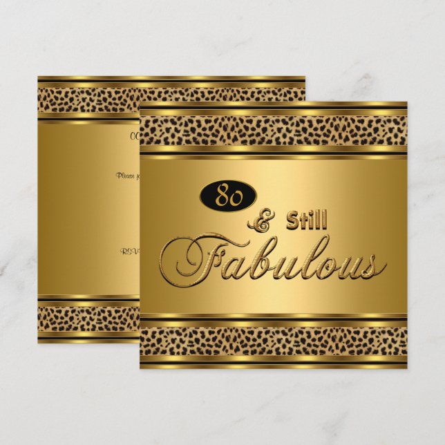 Invitation Image Léopard Doré du 80e Anniversaire "Toujours F (Devant / Derrière)