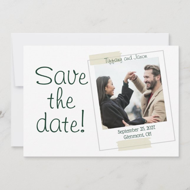Invitation Image Perfect Forest Green Texte Enregistrer la da (Devant)