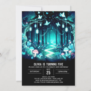 Invitation Imaginaire Adorable Woodland Digital Anniversaire