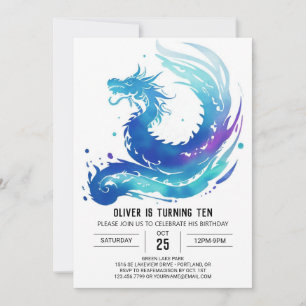 Invitation Imaginaire Aventure Dragon Anniversaire