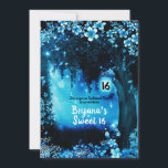 Invitation Imaginaire Bois Enchantée Forêt Bleue Douce 16<br><div class="desc">Personnaliser pour tout événement.</div>