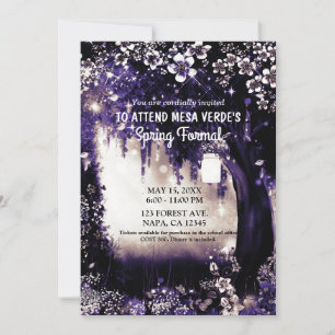 Invitation Imaginaire Bois Enchantée Purple Forest Prom