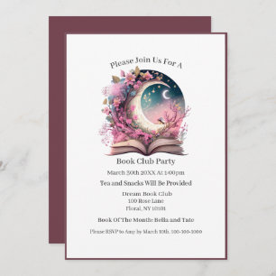 Invitation Imaginaire Book Lover, Book Club