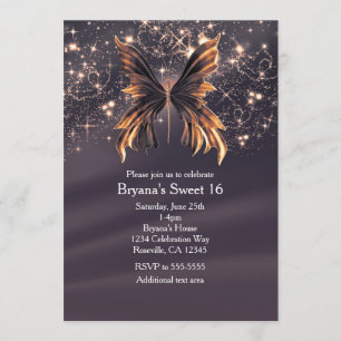 Invitation Imaginaire Butterfly Gold