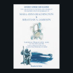 Invitation *~* Imaginaire Château médiéval Escaliers Chevalie<br><div class="desc">Énergétiquement Amélioré * Imaginaire Fairy Tale Medieval KNIGHT KNEELING avec son ÉPÉE et un aperçu d'un CHÂTEAU STAIR WAY. Ce Faire-part de mariage médiéval Renaissance Moyen Age gothique Imaginaire Fairytale est populaire et engageant. Le design est principalement blanc Indigo Denim Blue pour cet Imaginaire Fairy Tale Medieval Castle et KNIGHT...</div>