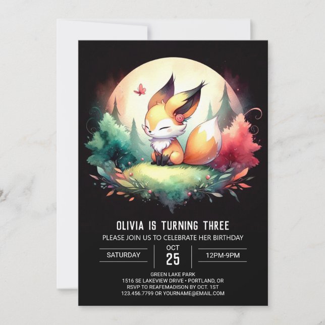 Invitation Imaginaire Digital Fox anniversaire (Devant)