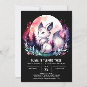 Invitation Imaginaire Elegant Wolf Anniversaire