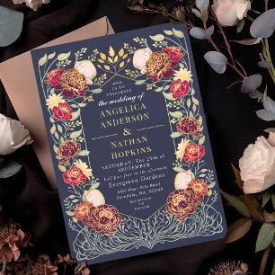 Invitation Imaginaire Enchantée jardin floral mariage