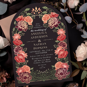 Invitation Imaginaire Enchantée Jardin Floral Mariage Arc