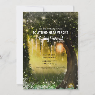 Invitation Imaginaire Étincelle Enchantée Green Forest Prom