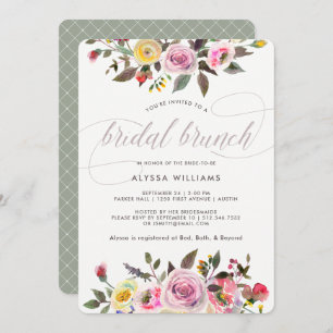 Invitation Imaginaire floral  Brunch nuptial des aquarelles m
