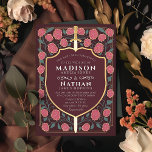 Invitation Imaginaire médiéval de l'épée et du bouclier Maria<br><div class="desc">Invitation vos invités mariages avec ce design d'Imaginaire médiéval Royal Sword & Shield Monogram. Ce design est parfait pour les couples à la recherche d'une esthétique d'imaginaire médiévale royale mais moderne. Personnalisez le texte, la police et les couleurs en fonction de vos préférences de conception. Objets correspondants dans notre boutique...</div>