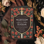 Invitation Imaginaire médiéval de l'épée et du bouclier Maria<br><div class="desc">Invitation vos invités mariages avec ce design d'Imaginaire médiéval Royal Sword & Shield Monogram. Ce design est parfait pour les couples à la recherche d'une esthétique d'imaginaire médiévale royale mais moderne. Personnalisez le texte, la police et les couleurs en fonction de vos préférences de conception. Objets correspondants dans notre boutique...</div>