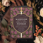 Invitation Imaginaire médiéval de l'épée et du bouclier Maria<br><div class="desc">Invitation vos invités mariages avec ce design d'Imaginaire médiéval Royal Sword & Shield Monogram. Ce design est parfait pour les couples à la recherche d'une esthétique d'imaginaire médiévale royale mais moderne. Personnalisez le texte, la police et les couleurs en fonction de vos préférences de conception. Objets correspondants dans notre boutique...</div>