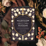 Invitation Imaginaire médiéval de l'épée et du bouclier Maria<br><div class="desc">Invitation vos invités mariages avec ce design d'Imaginaire médiéval Royal Sword & Shield Monogram. Ce design est parfait pour les couples à la recherche d'une esthétique d'imaginaire médiéval royale mais moderne. Personnalisez le texte, la police et les couleurs en fonction de vos préférences de conception. Objets correspondants dans notre boutique...</div>