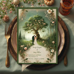 Invitation Imaginaire médiéval mystique gravure Mariage de fo<br><div class="desc">Gravure sur imaginaire médiéval vert et mystique Forêt Faire-part de mariage Cette invitation unique capture la beauté intemporelle de l'oeuvre gravée avec une touche d'imaginaire. Inspiré par les gravures de bois médiévales et le symbolisme de la nature, il dispose d'un arbre complexe entouré d'élégants parchemins floraux et de détails forestiers....</div>