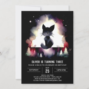 Invitation Imaginaire moderne Chat Anniversaire