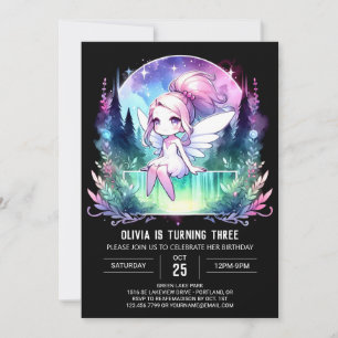 Invitation Imaginaire personnalisé Fairy Anniversaire