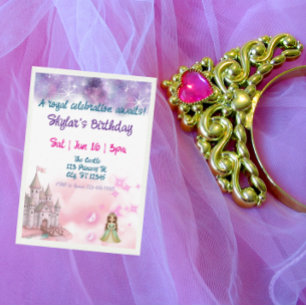 Invitation Imaginaire Princess Castle Anniversaire