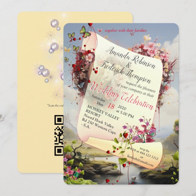 Invitation Imaginaire royaumes de paysages magiques (Devant / Derrière)