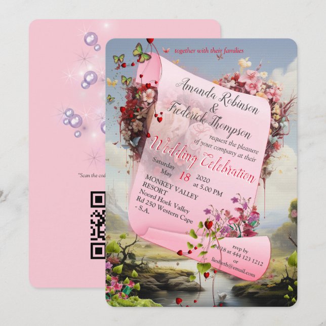 Invitation Imaginaire royaumes de paysages magiques (Devant / Derrière)