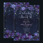 Invitation Imaginaire violet enchanté Roses 16e Sweet 16 Part<br><div class="desc">Invitations de fête d'anniversaire</div>