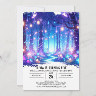 Invitation Imaginaire Whimsy Woodland Digital Birthday