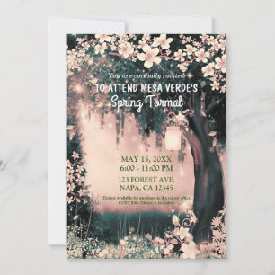 Invitation Imaginaire Woodland Enchanted Pink Forest Prom Dan