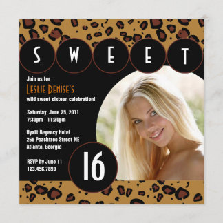 Invitation impertinent de photo de sweet sixteen