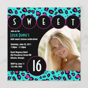 Invitation impertinent de photo de sweet sixteen