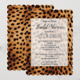 Invitation Impression animale guépard marron et noir