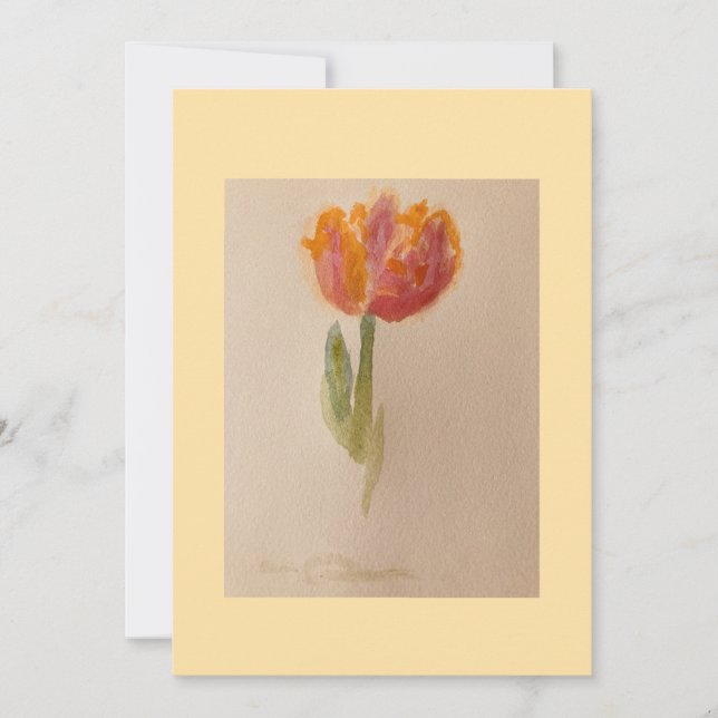 Invitation impression aquarelle de tulip ! (Devant)