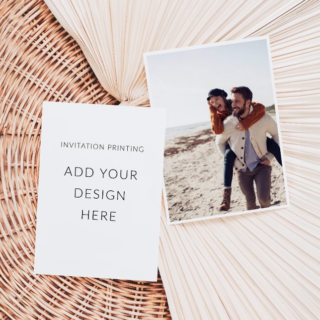 Invitation Impression de carton d'invitation photo portrait 1 (Wedding Photo Invitation Printing )