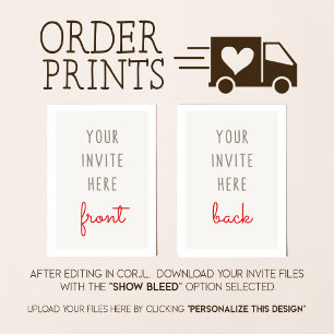 Invitation Impression d'invitation 5x7"