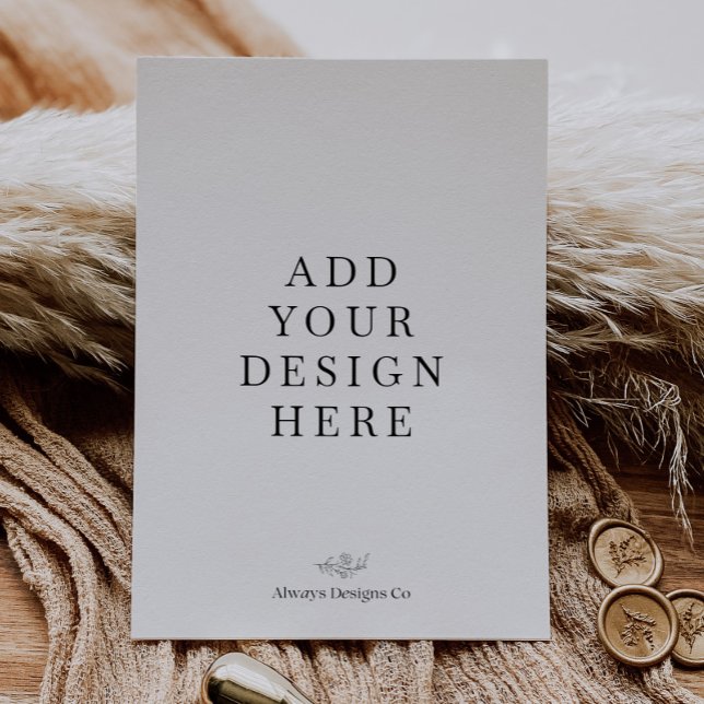 Invitation Impression d'invitations portrait 5x7" (Créateur téléchargé)