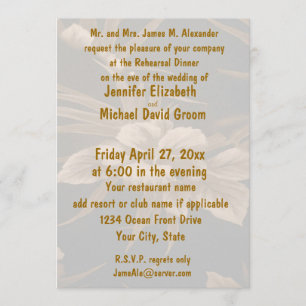 Invitation Impression florale tropicale de dîner de