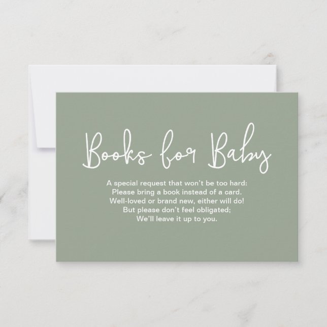 Invitation Impression numérique de demande de livre pour baby (Devant)