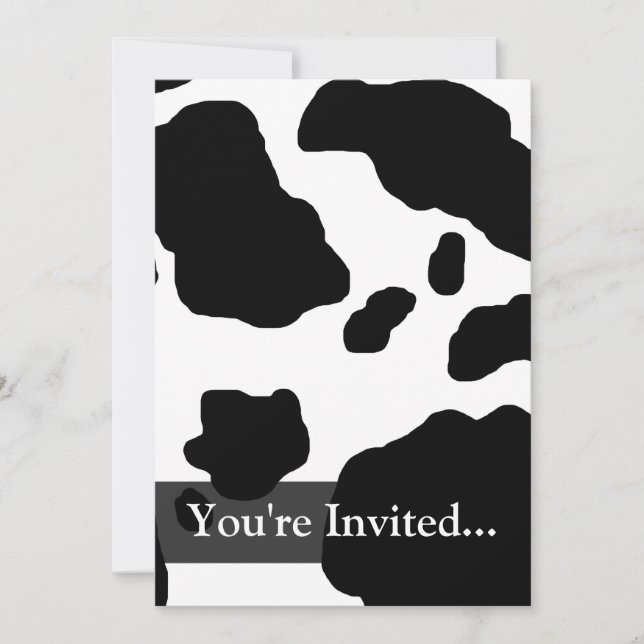 Invitation Impression personnalisée de vaches amusantes (Devant)
