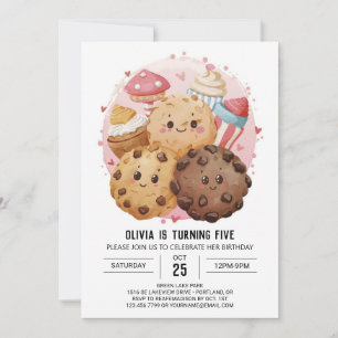 Invitation Imprimable Aquarelle Cookies Anniversaire