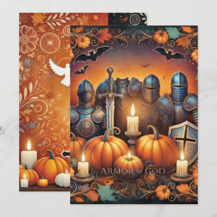 Invitation Imprimable Armure chrétienne d'Halloween de Dieu