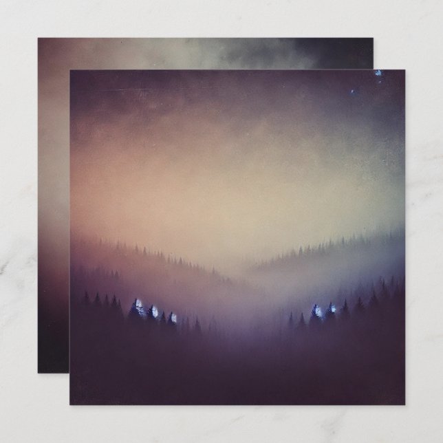 Invitation Imprimable Bouchon Ombre Automne Dusky Morning (Devant / Derrière)